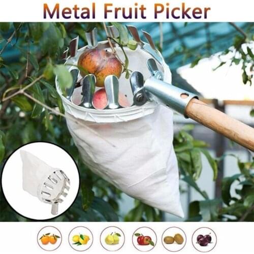Metal Fruit Picker Orchard Gardening Apple Peach High Tree Picking Tools Fruit Catcher Collector Gardening Tools