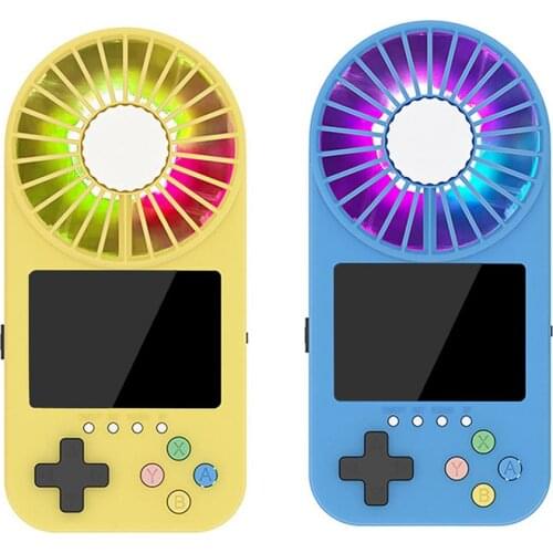 Mini Portable Handheld USB Rechargeable Fan Summer Air Conditioner Cooling Fan With Built-In 520 Mini Game Portable Game Console