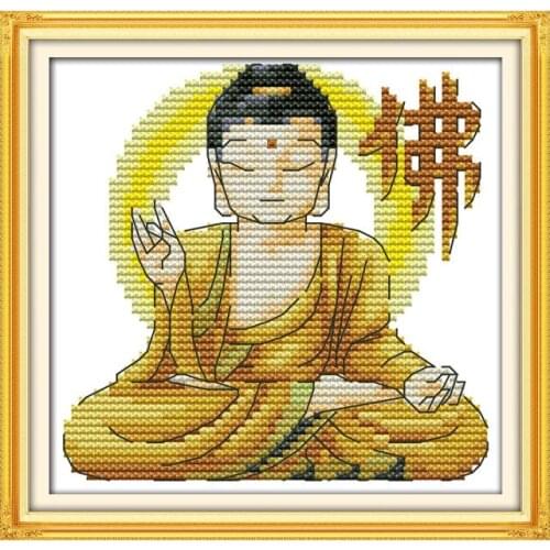 The Buddha cross stitch set people Religion pattern print count DMC color 14ct 11ct embroidery kit DIY handmade needlework plus