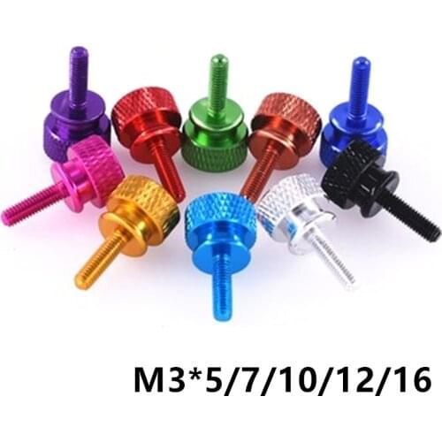 M3 Aluminum Alloy Knurled Hand Screws Length 20 25 30 35 40mm for Computer Case