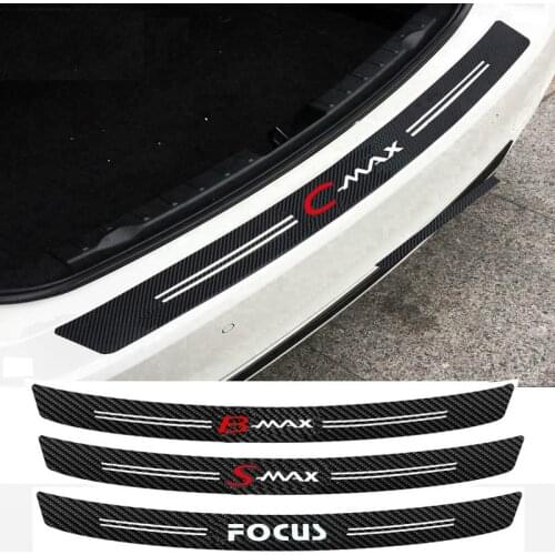 Carbon Fiber Bumper Trunk Sticker for Ford Focus Mk2 2 3 Mk3 Mk4 ST C S Max Cmax Smax Bmax Accessories 2021 2020 2019 2018 2017