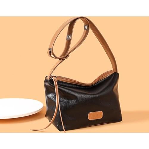 New Classy Soft Quality Leather Ladies Shoulder Bag Faux Leather Large Capacity Underarm Handbag Women Zipper Travel Shopper Bag