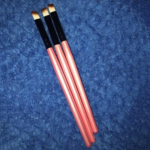 New 3 Pcs Professional Cosmetic Brushes Eyeliner Eyebrow Brush Angled Makeup Tool
