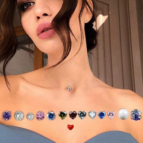 Heart-Shaped Transparent Fishing Line Necklace for Women Choker With Rhinestone Heart Pendant Necklace Invisible Chain Jewelry