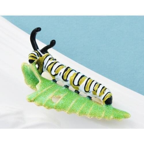 The Latest Fashion Creative Cute Caterpillar Baby Heart Brooch Birthday Gift