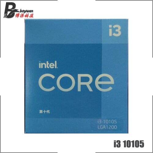 Intel Core i3-10105 i3 10105 3.7 GHz Quad-Core Eight-Thread CPU Processor L3=6M 65W LGA1200 New and come with the fanc