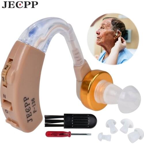F-136 Ear Hearing Aid Kit Adjustabale Behind the Ear Invisible Voice Amplifier Sound Enhancer