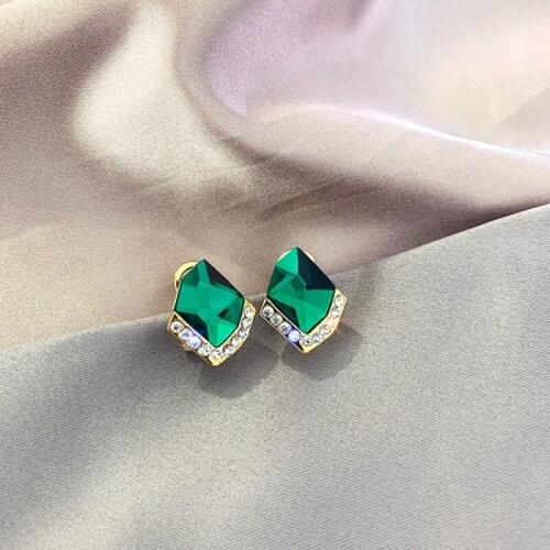 Multi-Color Stone Crystal Earrings Square Water Drop Shape Earrings for Women Party Jewelry Christmas Gift pendientes