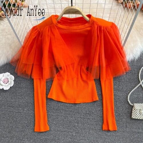 Женские трикотажные рубашки SKyddr AnYoo China At AliExpress