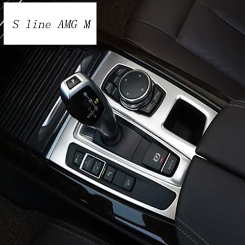 Car Styling For bmw f15 f16 Stickers Decorative Cover trim Strip for Car Control Gear Shift Panel x5 x6 Interior Accessories LHD