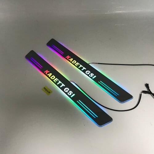 EOsuns Led moving light scuff pedal for Opel Kadett GSI daynamic door sill welcome pedal mouldings pedal