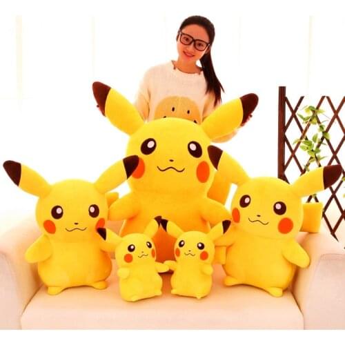 TAKARA TOMY Pokemon Pikachu Plush Stuffed Toys Pikachu Anime Plush Dolls Toys Christmas Birthday Gifts for Kids Boys Girls