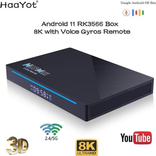 Android 11 Smart TV Box Rk3566 8K Ultra HD Google Voice Play Netflix BT Gyros Remote H96 Max 8GB Ram Set Top Box Media Player