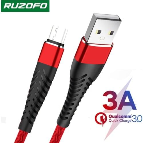 Ruzofo 3A Fast Charge USB Cable For Micro Type-C Devices Data Cable Quick Charging Cable Wire For Huawei Xiaomi Samsung
