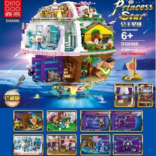 IN STOCK Princess Star Multiple movie scenes DG6566 Building Blocks Bricks Educational Toys Children Birthday Christmas Gift