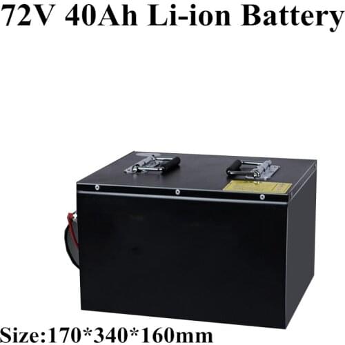 Waterproof 72V 40Ah lithium-ion battery pack BMS build-in for 4000w 3500w for tricycle scooter motorcycle + 5A Charger