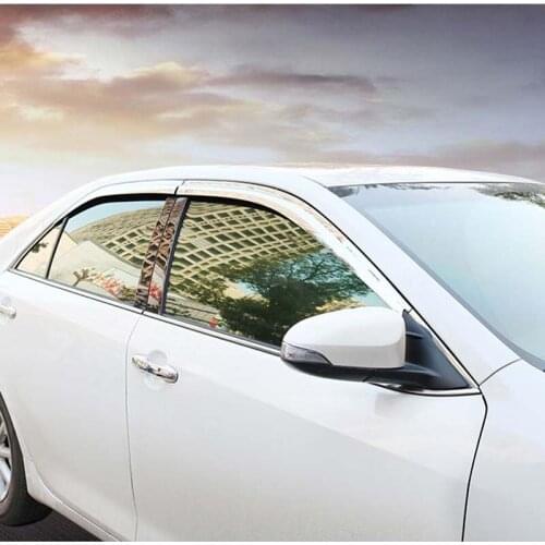 Brand New 1 Set Chrome Side Rain Guard Deflectors Vent Sun Shade Window Visors For Toyota Camry 2006-2011