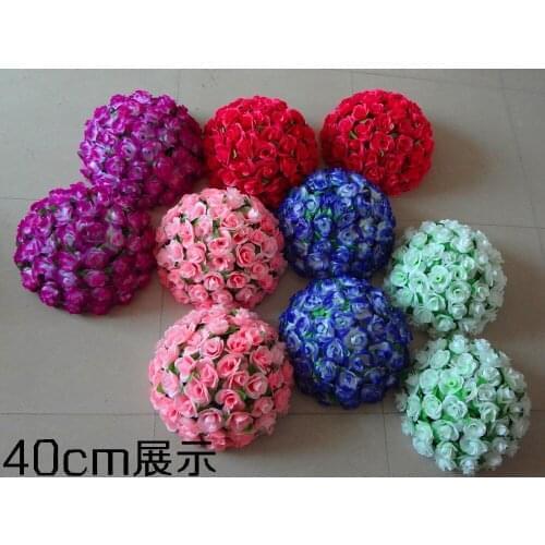 40cm flower bouquet for wedding silk flower plastic artificial flower ball marriage decoration flower