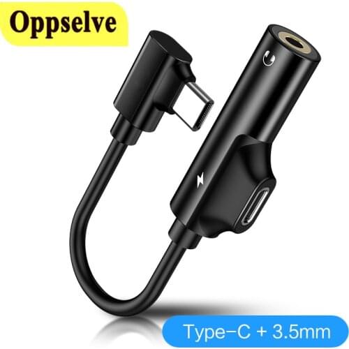 Oppselve USB Type C 3.5 Earphone Adapter Charger USB C to 3.5mm Jack AUX Adapter For Xiaomi Mi6 MIX2 Huawei P20 P30 Audio Cable