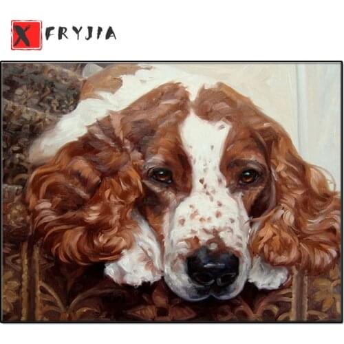 Full drill Diamond embroidery English Cocker Spaniel 5D DIY diamond Painting Cross Stitch Rhinestone Mosaic Sticker home decor