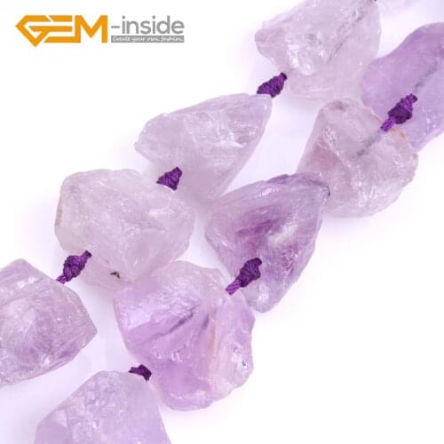 25-30mm Freefrom Natural Amethysts Beads Ntural Stone Beads DIY Loose Beads For Jewelry Making Strand 15" Gift Free Shipping
