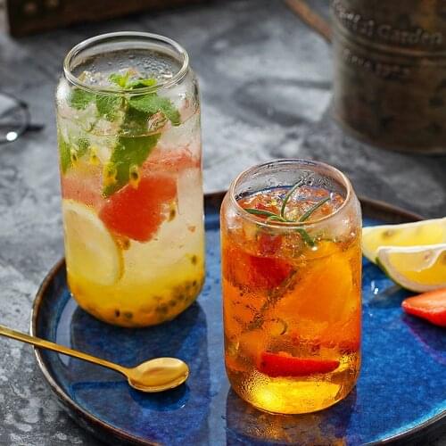 Creative Cola Can Shaped Glass Cup Beer Glasses Tumbler Milk Tea Coffee Drinking Cup Mug Bar Cafe Beverage Juice Cup