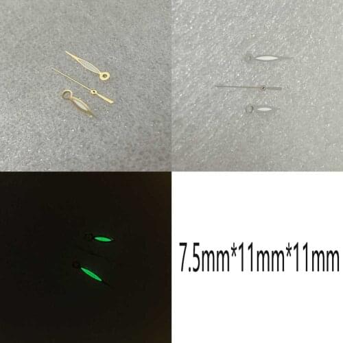 Watch Hands with Green Luminous for NH35/NH36 Movement Gold/Silver Watch Hands