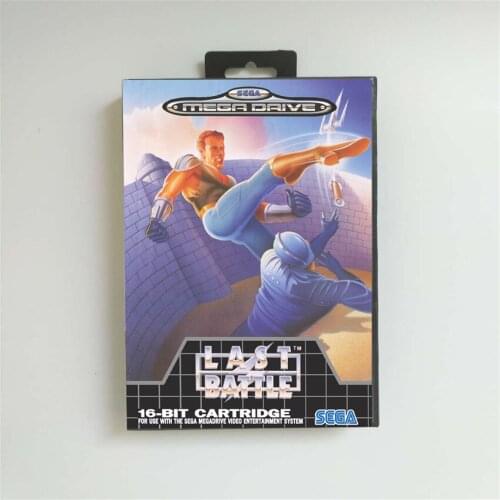 Last Battle - EUR Cover With Retail Box 16 Bit MD Game Card for Megadrive Genesis Video Game Console