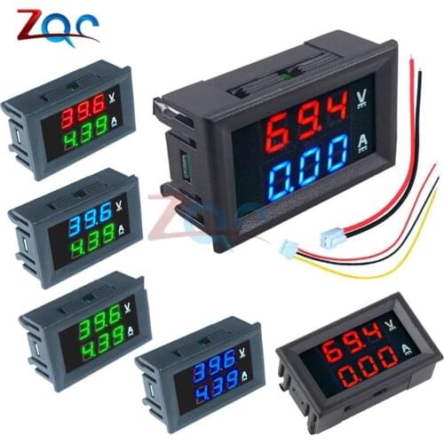 0.28" Mini Dual Digital Voltmeter Ammeter DC 100V 10A Panel Amp Volt Voltage Current Monitor Meter Tester Detector for Car Auto