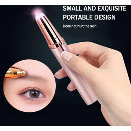 Electric Eyebrow Trimmer Pen Makeup Painless Eye Brow Epilator Mini Shaver Razors Portable Facial Hair Remover for Women