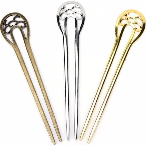 Hot Alloy Hair Pick Retro Metal Hair Hairpin Simple Ornaments Retro Square Hair Clip Hair Jewelry