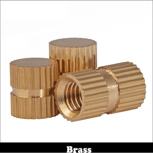 M3 M3*4*10 M3x4x10 M3*5*5 M3x5x5 Single Tapped Blind Hole Plastic Injection Moulding Brass Insert Round Knurled Thumb Nut