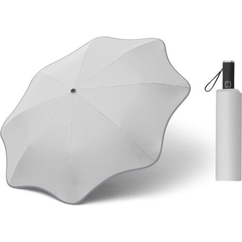MLGB Rounded Corner Windproof Compact Travel Umbrella Sunshade Umbrella UV Protection Sun Rain Umbrella