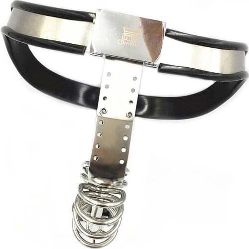 Stainless Steel Ccb Male Chastity Belt Breathable Cock Cage Steel Chastity Device with Anal Plug Penis Cage Cbt Sex Toys for Man