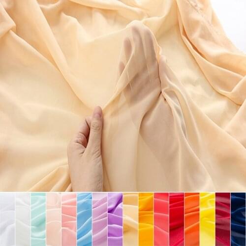 150cm Width Soft Sheer Chiffon Tulle Lining Fabric for Dress,Shirts, White Black Pink Purple Yellow Skin Nude By the meter