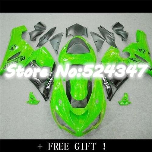New ABS Whole Motorcycle Fairings Kit Fit For Kawasaki Ninja ZX-6R 636 zx6r 2005 2006 05 06 bodywork set balack green