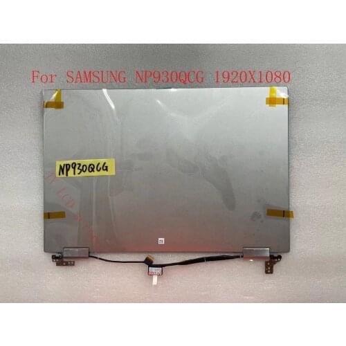 Original 13.3" For SAMSUNG NP930QCG NT930QCG With touch upper part LCD Display Screen Assembly silver 1920X1080