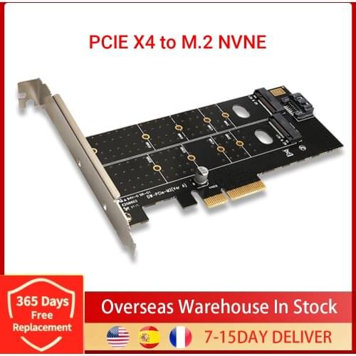 PCIE To M.2 Adapter Card PCI Express Card Key M + Key B M.2 NVMe Adapter Supports 2230 2242 2260 2280 22110 SSD Dropshipping