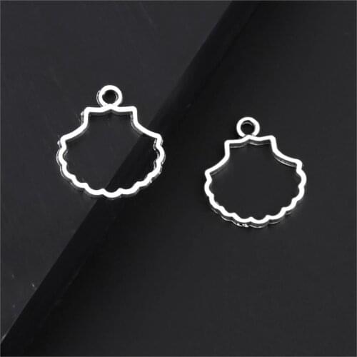 30Pcs Silver Color Sea Shell Charms Marine Ocean Pendant Finding Summer Day Gift Diy Necklaces Earrings Jewelry 18X16mm A3273