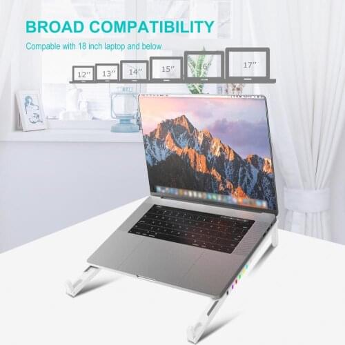 Portable Laptop Stand Foldable Support Base Notebook Stand For Macbook Pro Lapdesk PC Computer Laptop Holder Cooling Pad