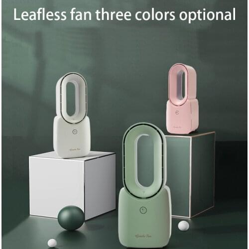 XIaomi Usb bladeless fan electric portable mini fan holding small air cooler creative rechargeable home desktop office bedroom