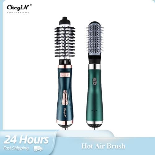Professional Electric Volumizer Hair Curler Hot Air Hair Dryer Salon Straightener Rotating One Step Heat Air Comb Styling Brush