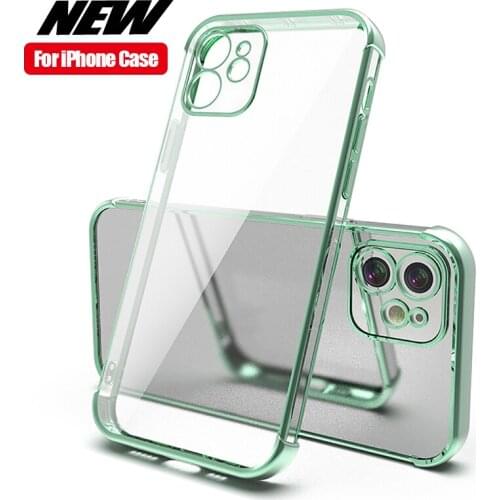 Luxury Shockproof Protection Case For iPhone 12 11 Pro Max Transparent Phone Case For iPhone X XR XS 7 8 Plus 11 Case Back Cover