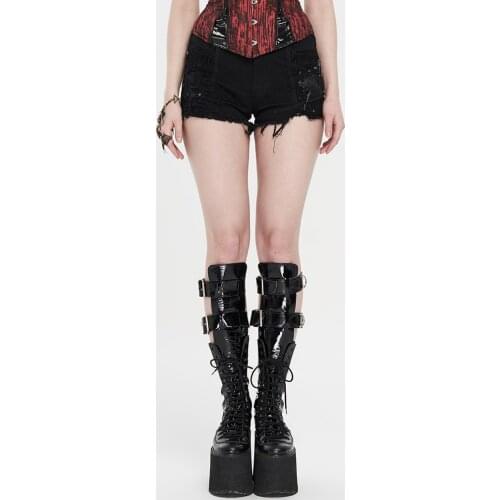 Женские короткие шорты PUNK RAVE China At AliExpress