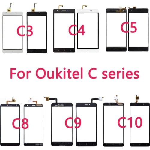 Mobile TouchScreen Touch Screen For Oukitel C3 C4 C5 C8 C9 C10 Touch Screen Digitizer Panel Sensor Front Glass