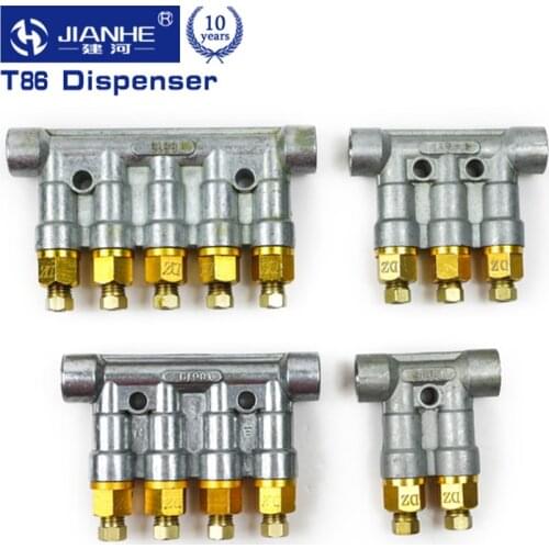 T86 customized 4mm volumetric Grease Oil distributor/seperator valve /divider manifold for centralized lubrication system