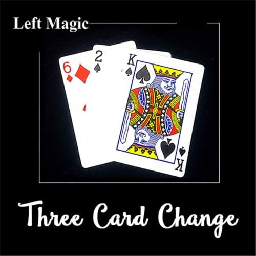 Three Card Change Card Magic Tricks Stage Close Up Magia Instant Card Change Magie Gimmick Magic Props Illusions