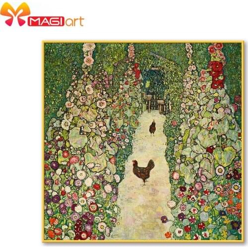 Cross stitch kits Embroidery needlework sets 11CT water soluble canvas patterns 14CT Animal Style Chicken coop-NCMA123