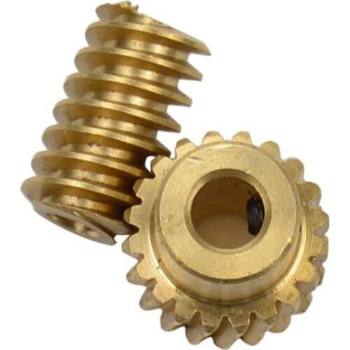 0.5 Modulus Small Reduction Ratio of 1:10 Motor Output Copper Worm Wheel Gear