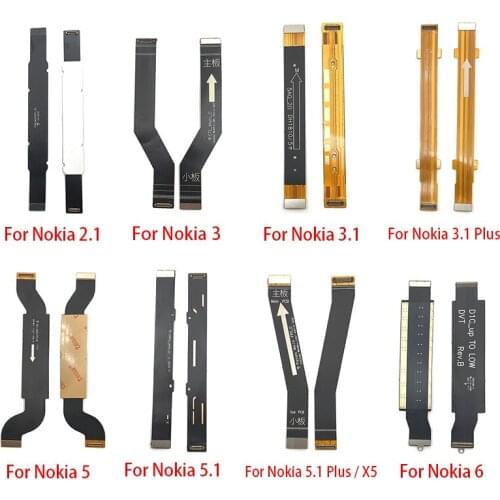 10Pcs/Lot,Motherboard Main Board Connector Flex Cable For Nokia 2 2.1 3 3.1 Plus 5 5.1 6 6.1 7 7.1 8 X5 X6 X7 Replacement Parts